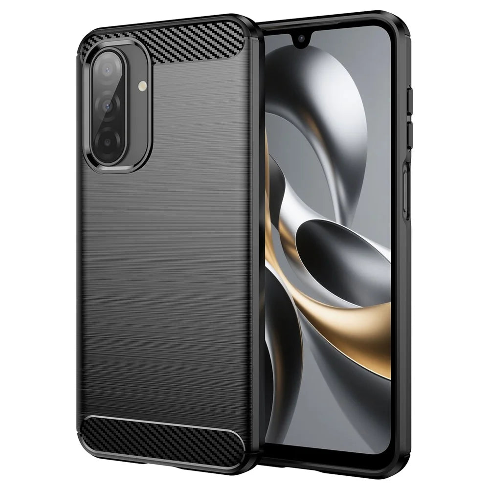 For Samsung Galaxy A17 5G / A17 4G / M17 5G / F17 5G Case Protective Phone Cover Carbon Fiber Texture Brushed - Black - 1