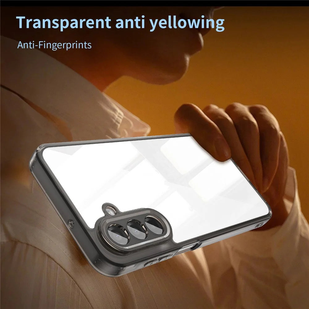 For Samsung Galaxy A17 5G / A17 4G / M17 5G / F17 5G Case TPU + Acrylic Phone Back Cover Anti Yellowing - Black - 4