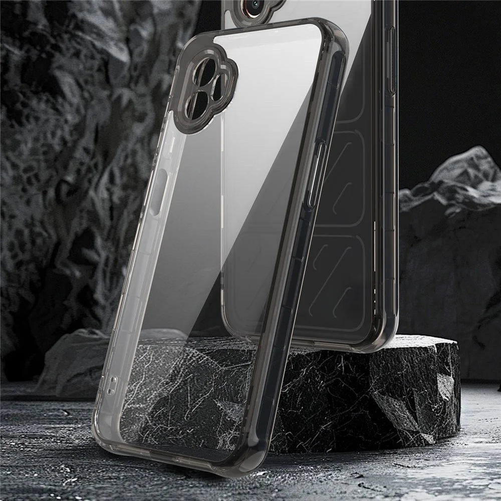 For Samsung Galaxy XCover7 Pro Case TPU + Acrylic Phone Back Cover Anti Yellowing - Black - 3