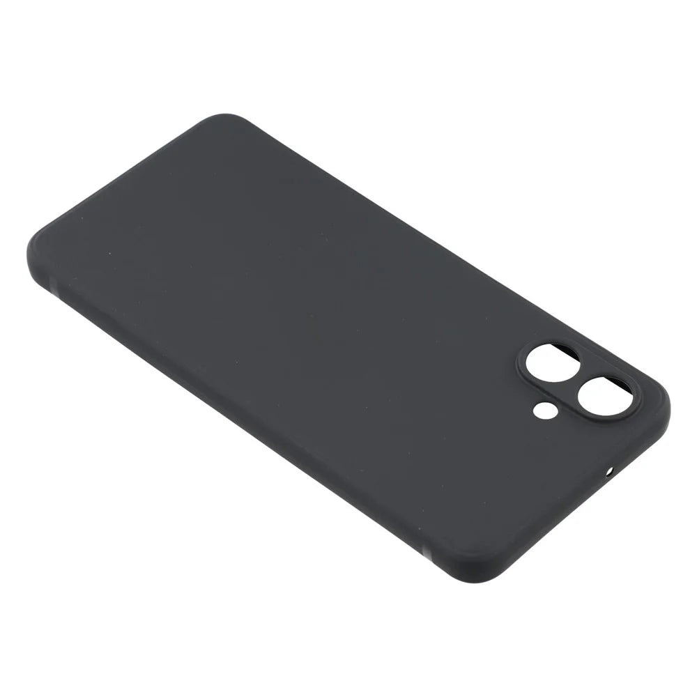 For Samsung Galaxy A08 5G / A08 4G / A07 4G Case Precise Cutouts Straight Edge TPU Shockproof Phone Cover - Black - 4