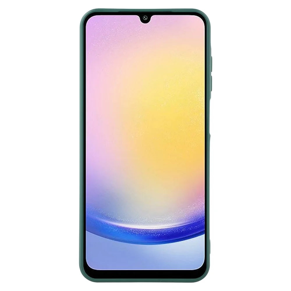 For Samsung Galaxy A18 5G / A18 4G / A17 5G / A17 4G Case Precise Cutouts Straight Edge TPU Shockproof Phone Cover - Army Green - 2