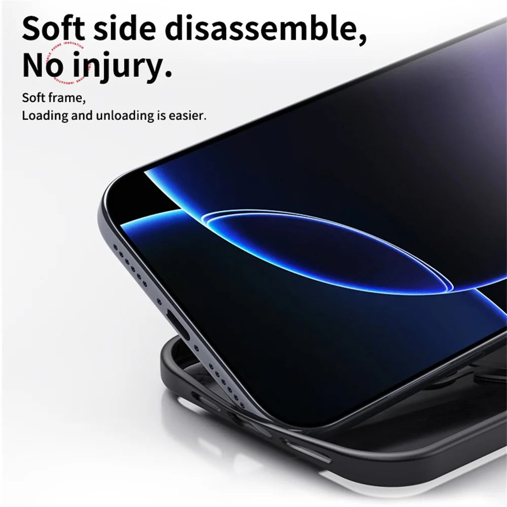 For iPhone 17 Pro Max Phone Case Compatible with MagSafe Kickstand Matte Back Cover - Black - 4
