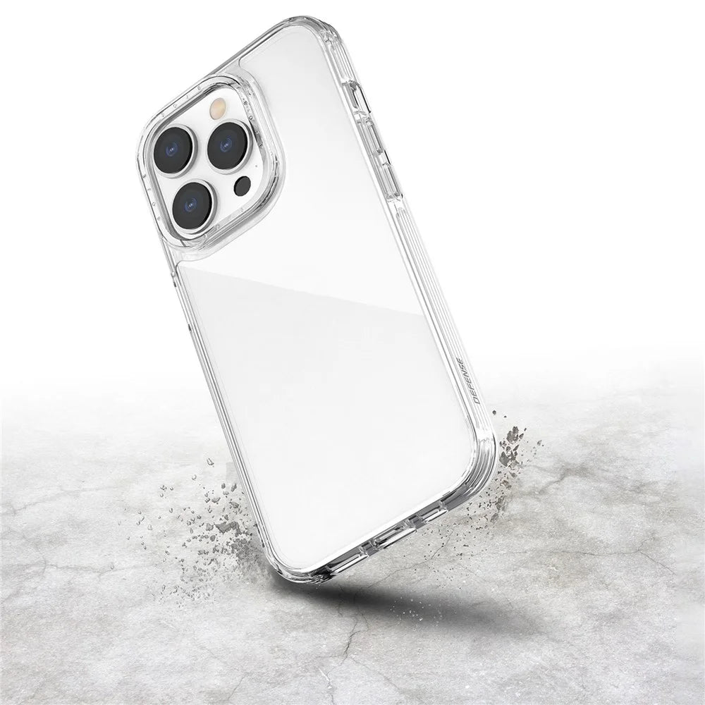 DEFENSE Clearvue Series Transparent Phone Case for iPhone 14 Pro Max, Ultra Thin Anti-shock TPU Phone Cover with Airbag Corners - 3
