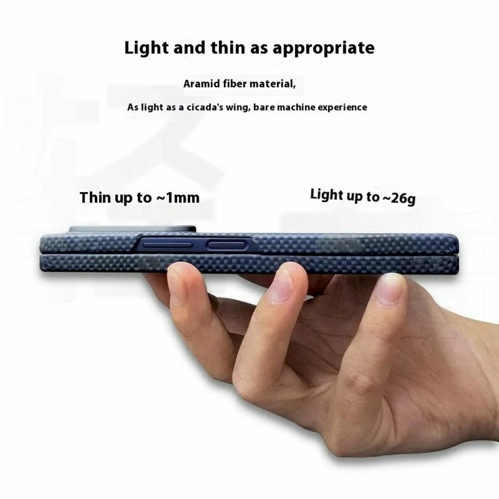 For Samsung Galaxy Z Fold6 5G Magnetic Case Precise Cutouts Aramid Fiber Phone Cover with Metal Lens Frame / Front Frame - Moon - 6