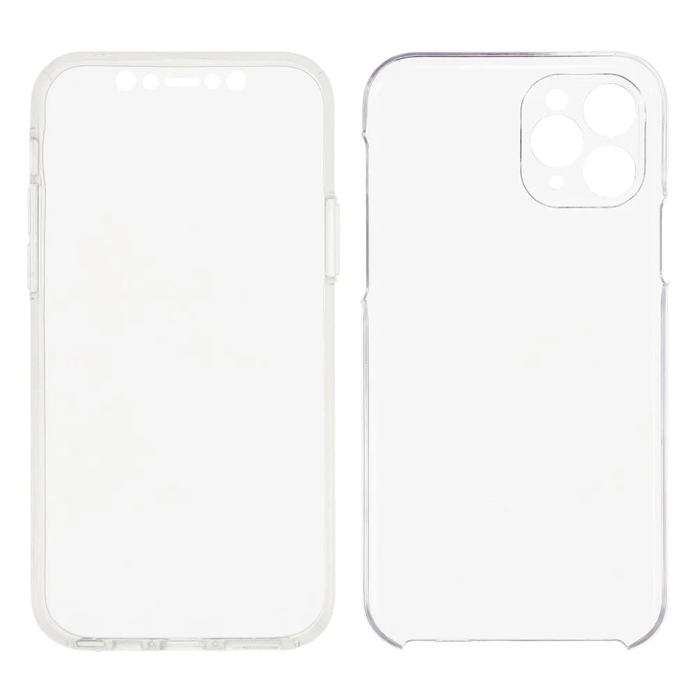 For iPhone 11 Pro Case TPU Frame Clear Acrylic Back Phone Cover with PET Film - 2