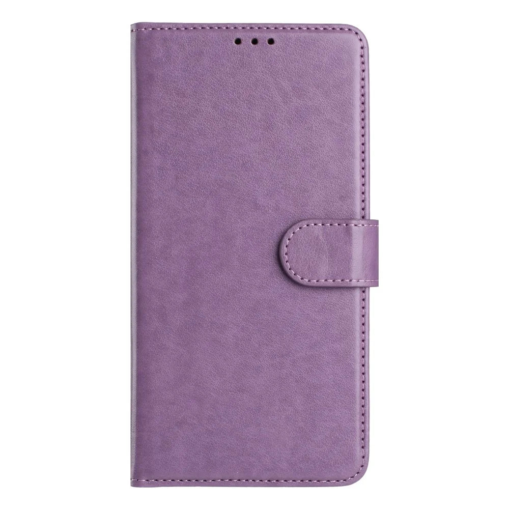 For Samsung Galaxy A08 5G / A08 4G / A07 4G Wallet Phone Case Stand PU Leather Folio Flip Cover with 8 Card Slot - Purple - 5