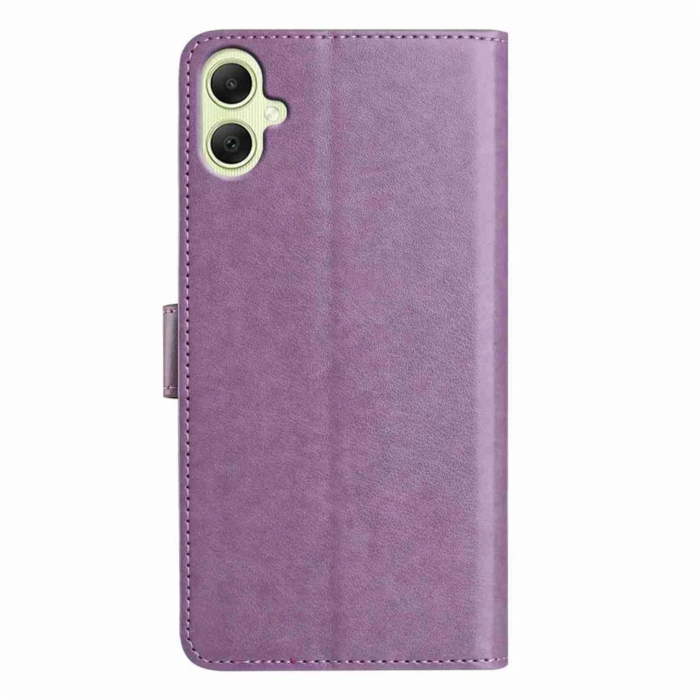 For Samsung Galaxy A08 5G / A08 4G / A07 4G Wallet Phone Case Stand PU Leather Folio Flip Cover with 8 Card Slot - Purple - 6