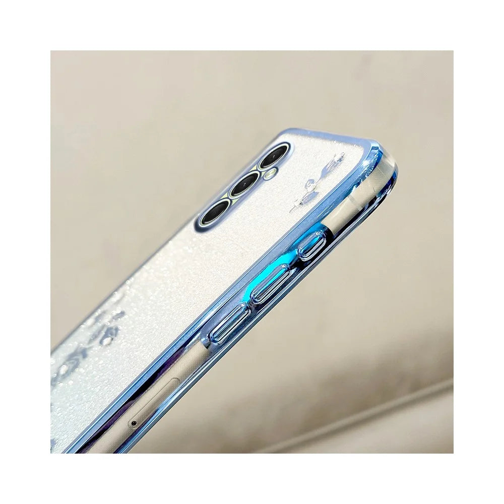 KADEM For Samsung Galaxy A18 5G / A18 4G / A17 5G / A17 4G Case Flower Pattern TPU Gradient Phone Cover with Lanyards - Rose Gold - 7