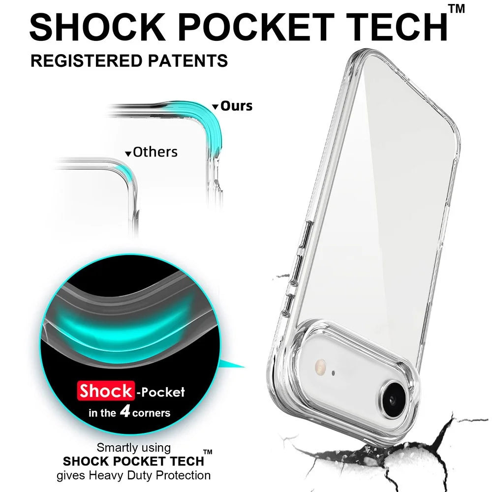 For iPhone Air Case PC + TPU Dropproof Transparent Phone Cover - 2