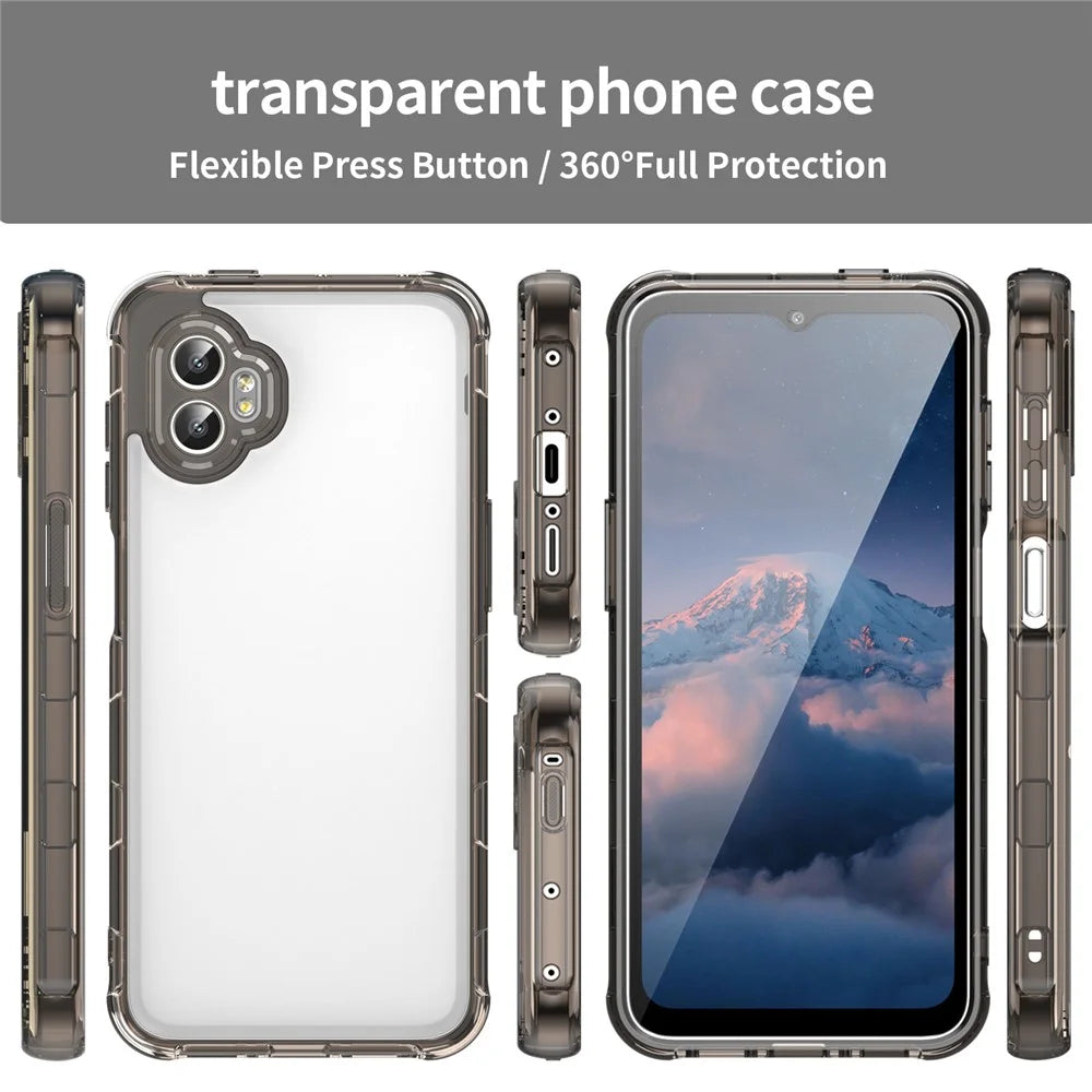 For Samsung Galaxy XCover7 Pro Case TPU + Acrylic Phone Back Cover Anti Yellowing - Black - 6