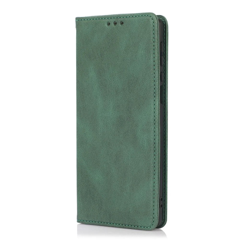For iPhone 18 Pro / 17 Pro Case Wallet Magnetic Closing Leather Flip Phone Cover - Green - 6