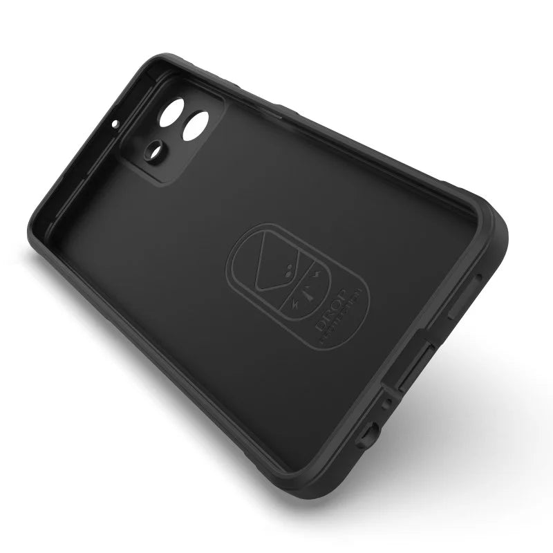 WANLONFENG For Samsung Galaxy A08 4G / A07 4G TPU Case  HD Series Anti Slip Phone Cover with Tempered Glass - Black - 2