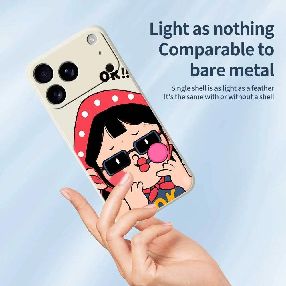 For iPhone 18 Pro / 17 Pro Case Cute Kid Pattern Printing Straight Edge TPU Phone Back Cover - Green - 3