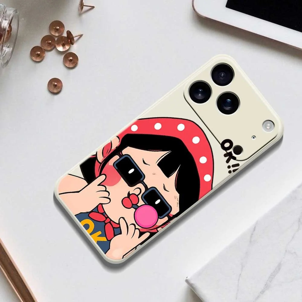 For iPhone 18 Pro / 17 Pro Case Cute Kid Pattern Printing Straight Edge TPU Phone Back Cover - Green - 6