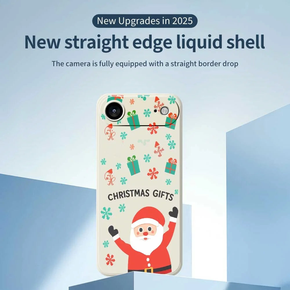 For iPhone Air Case Christmas Gifts Pattern Printing Straight Edge TPU Phone Back Cover - Beige - 3