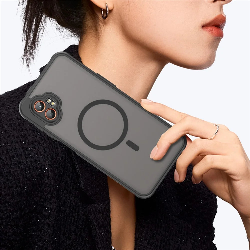 For Samsung Galaxy XCover7 Pro Magnetic Case Anti Drop PC + TPU Phone Cover - Black - 2