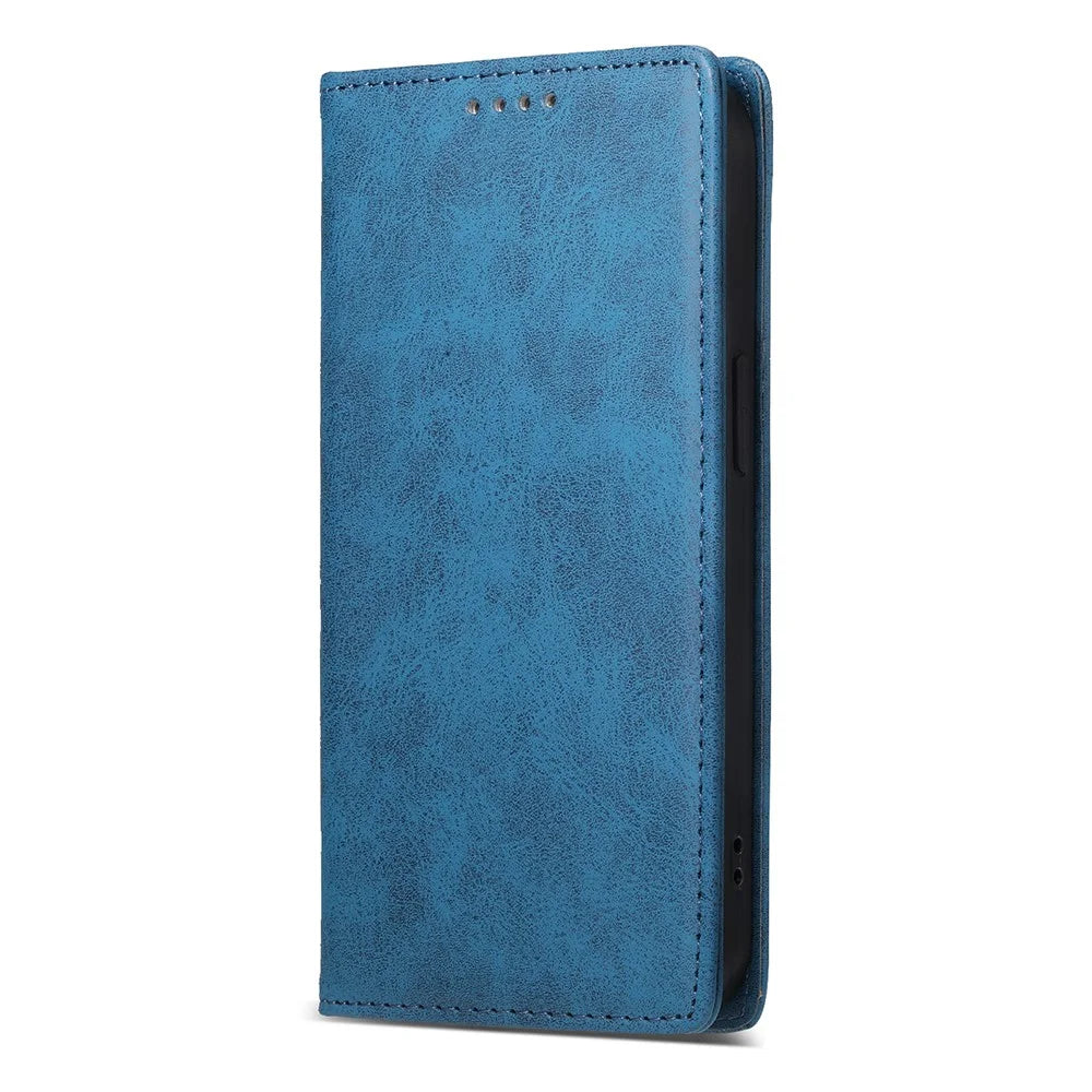 For Samsung Galaxy S25 FE Wallet Case RFID Blocking PU Leather Phone Cover - Blue - 7