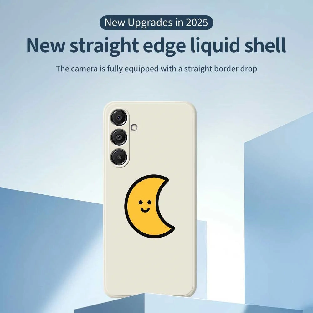 For Samsung Galaxy A16 5G  /  4G Case Yellow Moon Pattern Printing Straight Edge TPU Phone Back Cover - Green - 2