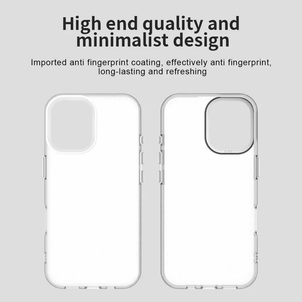 For iPhone 17 Case PC + TPU + PET Matte Anti-Drop Phone Back Cover - White - 6