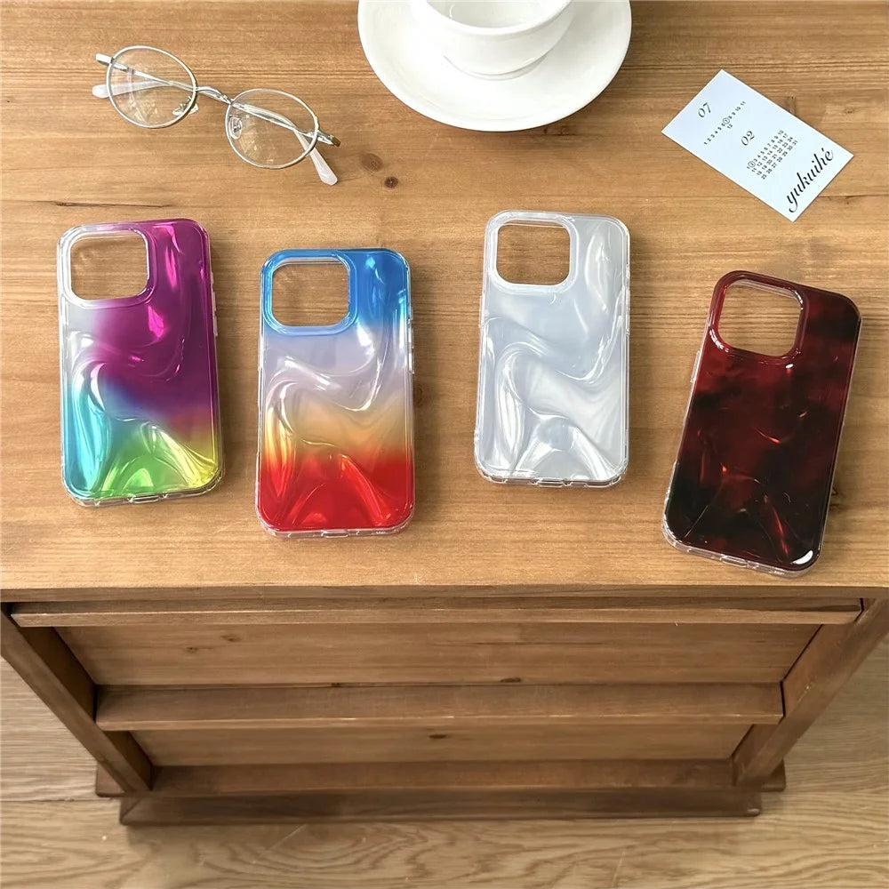 For iPhone 15 Pro Case Double-Sided IMD TPU Shockproof Phone Cover - Blue - 5