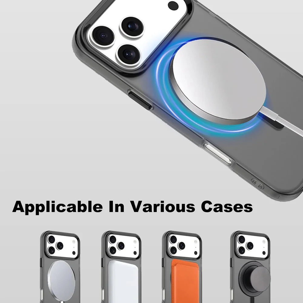 IMAK For iPhone 17 Pro Max Case Compatible with MagSafe Candy Color Anti Drop TPU + PET Back Cover - Black - 5