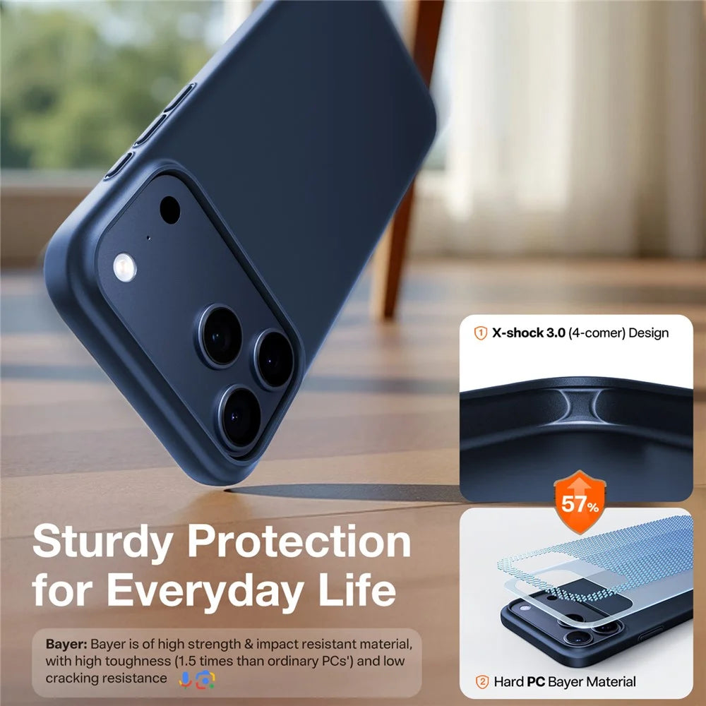 TORRAS Slimfit Mag Series For iPhone 17 Pro Case Compatible with MagSafe Hard PC Shockproof Phone Cover - Dark Blue - 7