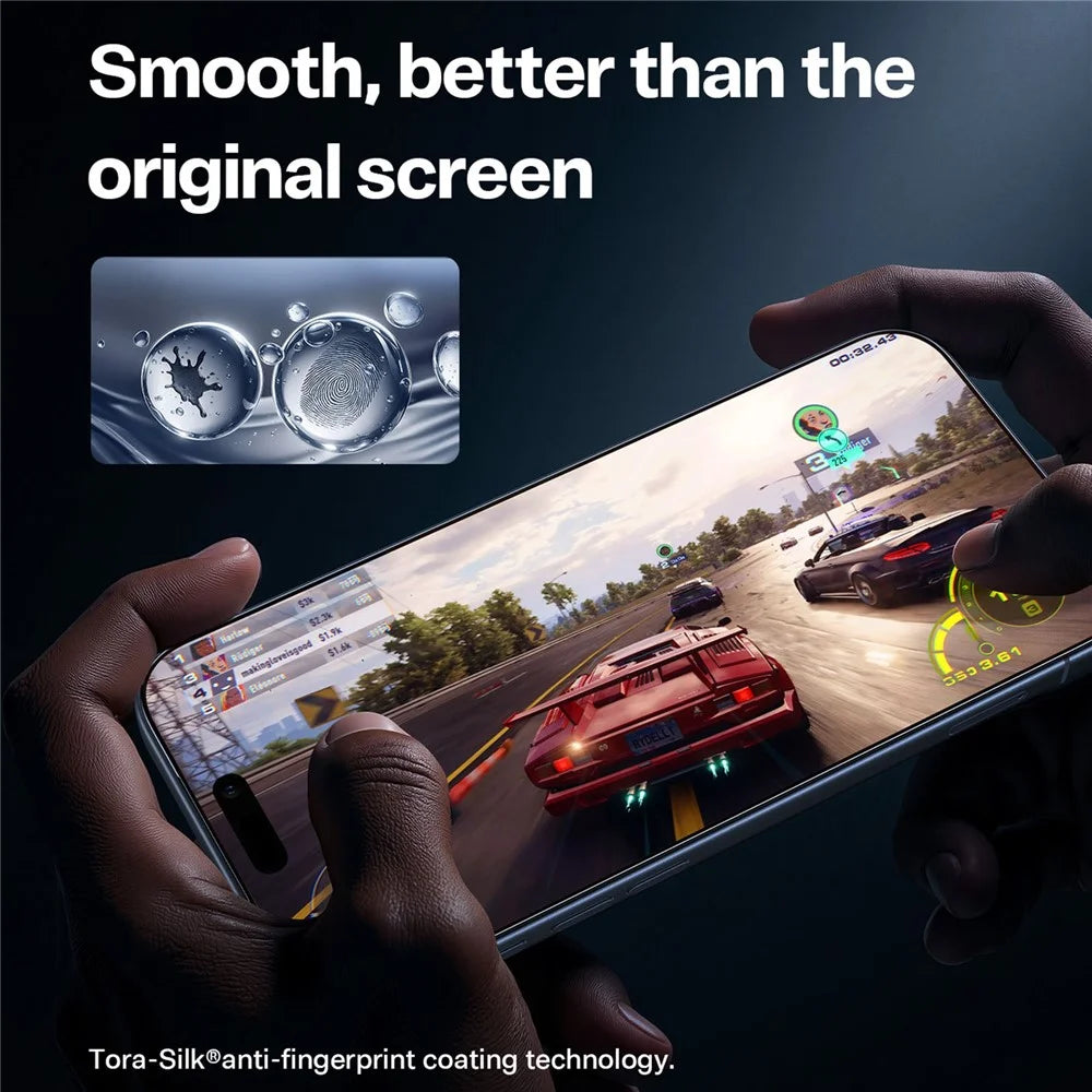 TORRAS Glassgo For iPhone 17 Pro Screen Protector Tempered Glass HD Film with Automatic Dust Removal Tool - 5