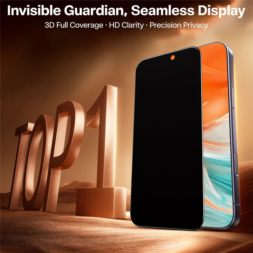 TORRAS Glassgo For iPhone Air Anti Spy Screen Protector Tempered Glass Private Film with Auto-Align Frame - 2