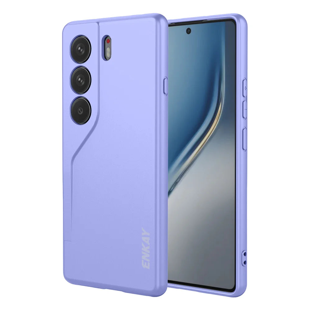 ENKAY HAT PRINCE For TECNO Camon 40 Pro 4G Silicone Case   Straight Edge Cell Phone Back Cover - Purple - 1