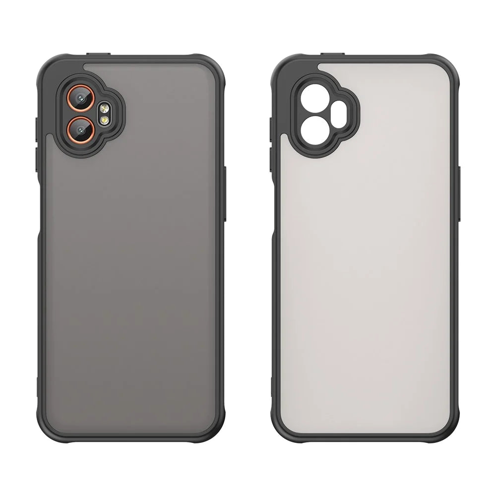 For Samsung Galaxy XCover7 Pro Case Drop Proof Airbags Frosted Translucent PC + TPU Phone Back Cover - Black - 2