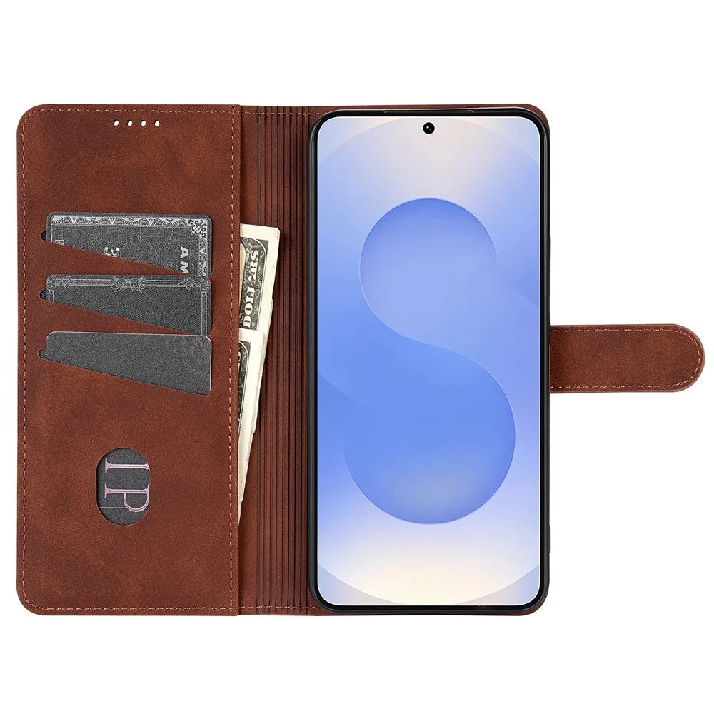 AZNS For Samsung Galaxy A18 5G / A18 4G / A17 5G / A17 4G / A26 5G Case PU Leather Wallet Phone Cover - Brown - 2