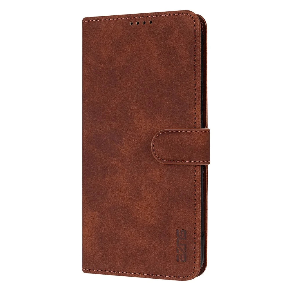 AZNS For Samsung Galaxy A18 5G / A18 4G / A17 5G / A17 4G / A26 5G Case PU Leather Wallet Phone Cover - Brown - 6