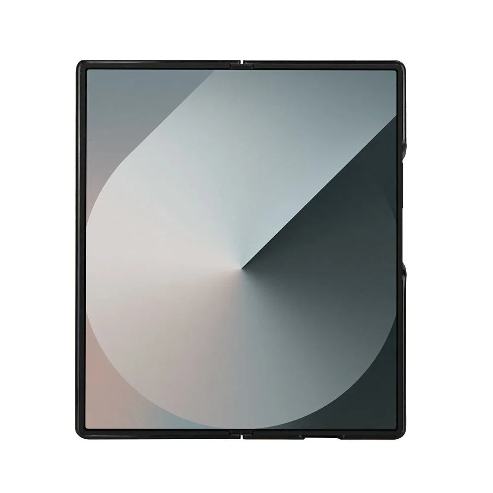 For Samsung Galaxy Z Fold5 5G Case Kickstand Leather + PC Folding Phone Cover with HD Screen Protector - Apricot - 3