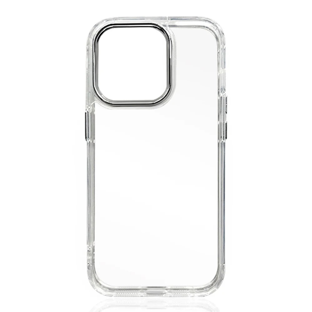 For iPhone 16 Pro Case TPU + PC Phone Cover Electroplated Lens Frame - 2