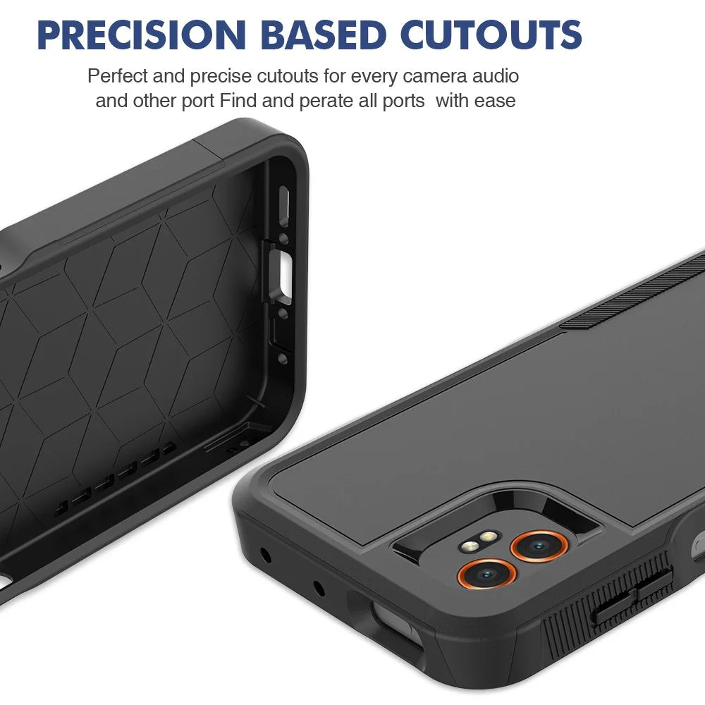 For Samsung Galaxy XCover7 Pro Case 2 in 1 PC + TPU Shockproof Phone Cover - Black - 5