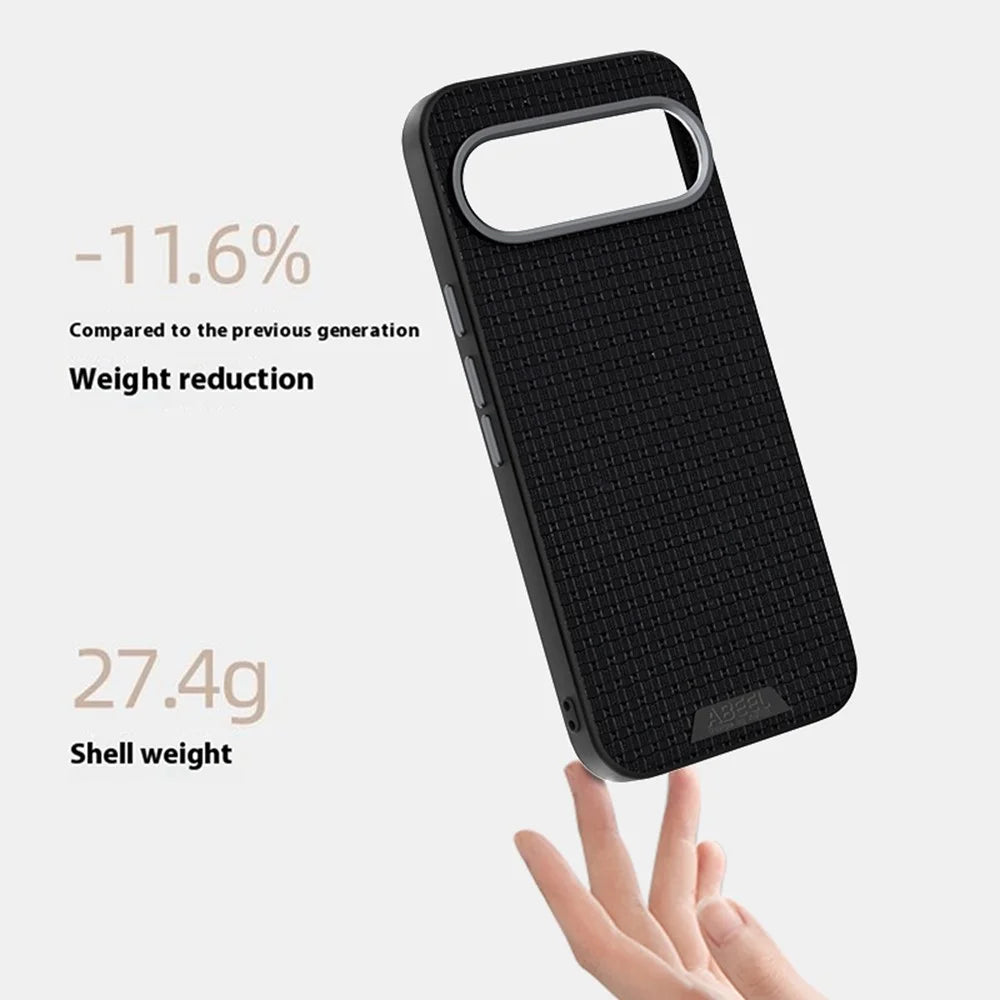 ABEEL For Google Pixel 9 Pro  /  Pixel 9 Magnetic Case Textured Micro-Embossing Back Cover - Black - 4