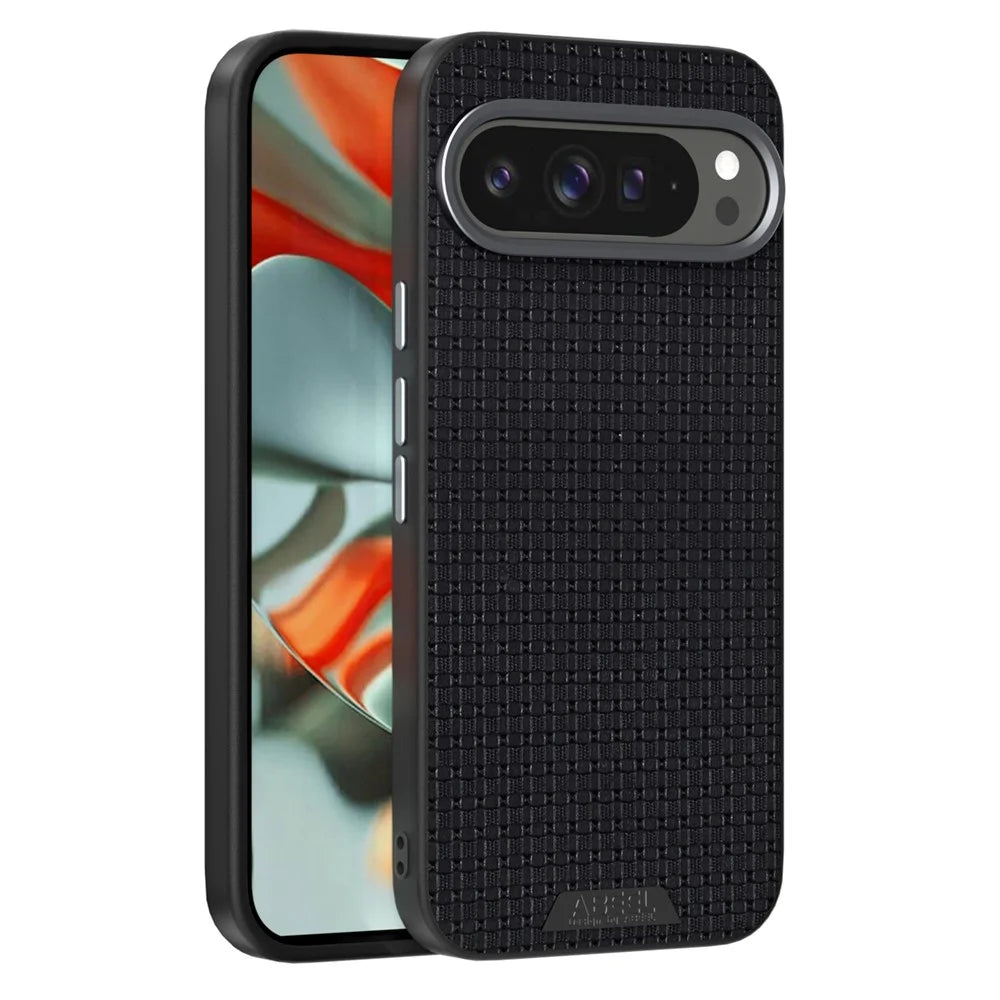 ABEEL For Google Pixel 9 Pro XL Magnetic Case Textured Micro-Embossing Back Cover - Black - 1