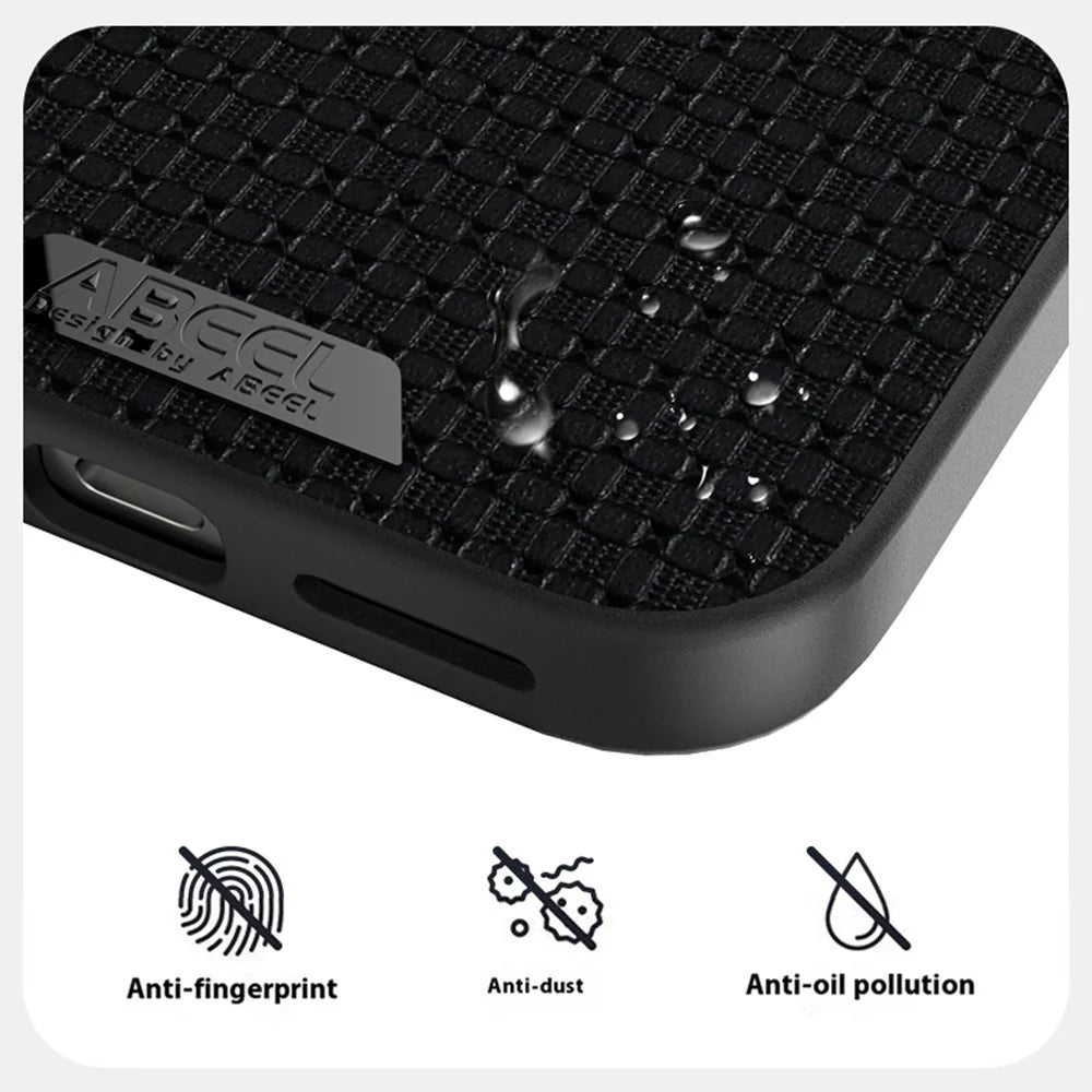 ABEEL For Google Pixel 9a Magnetic Case Textured Micro-Embossing Back Cover - Black - 3