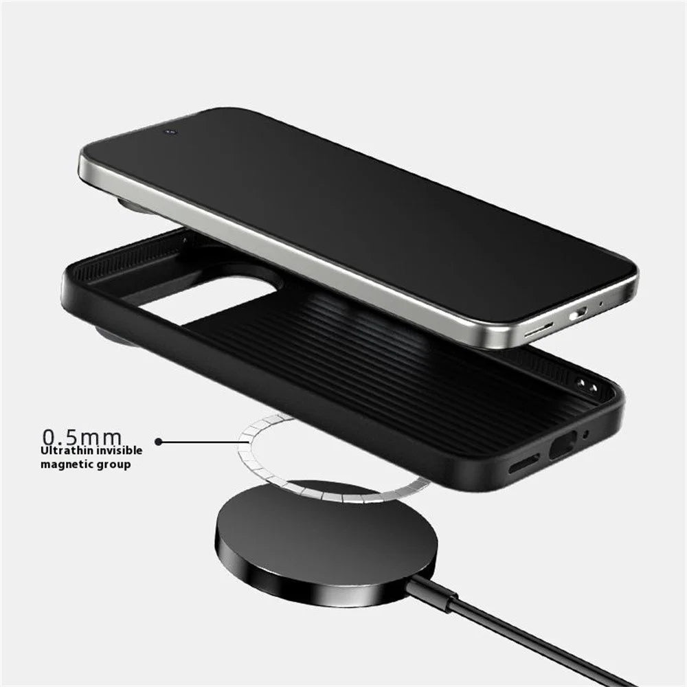 ABEEL For Google Pixel 9 Pro  /  Pixel 9 Magnetic Case Crocodile Texture Micro-Embossing Back Cover - Black - 4
