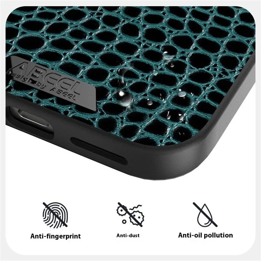 ABEEL For Google Pixel 9 Pro  /  Pixel 9 Magnetic Case Crocodile Texture Micro-Embossing Back Cover - Black - 6