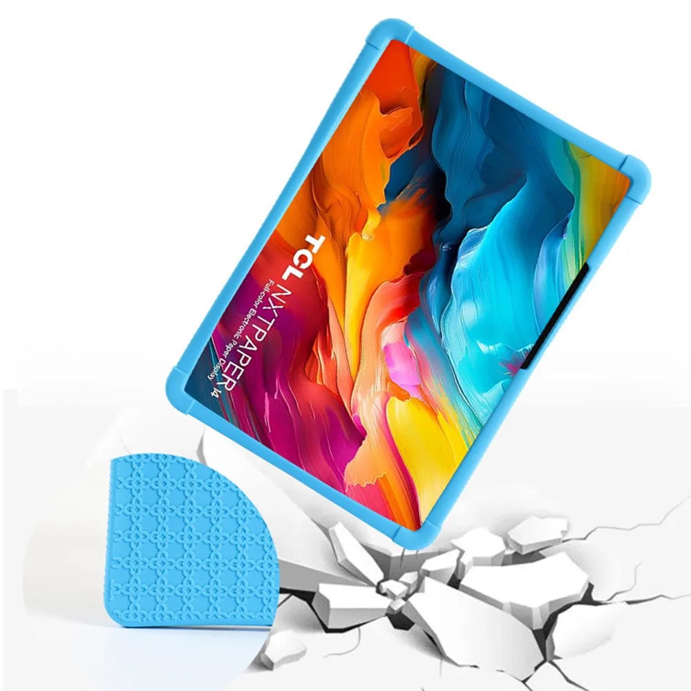 For TCL NxtPaper 14 Case Kickstand PC + Silicone Anti Slip Shockproof Tablet Cover - Blue - 2
