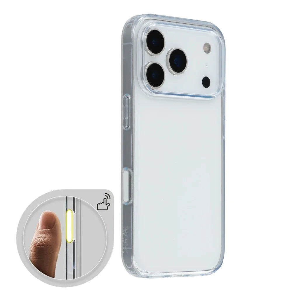 X-LEVEL For iPhone 17 Pro Max Phone Case TPU + PC Clear Back Cover with Camera Control Button - 1