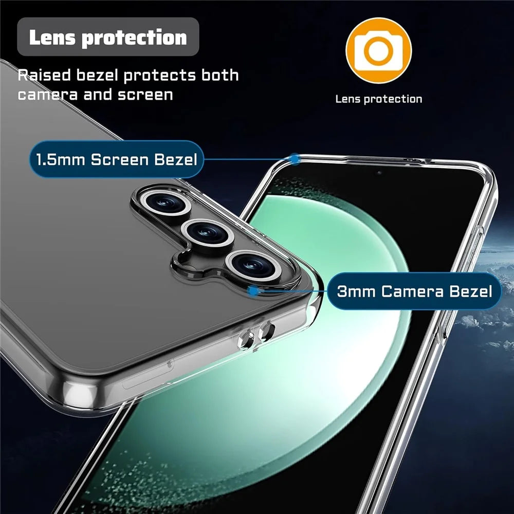 For Samsung Galaxy A18 5G / A18 4G / A17 5G / A17 4G Clear TPU Anti-Scratch Phone Case + 2.5D Arc Edge Screen Protector - 7