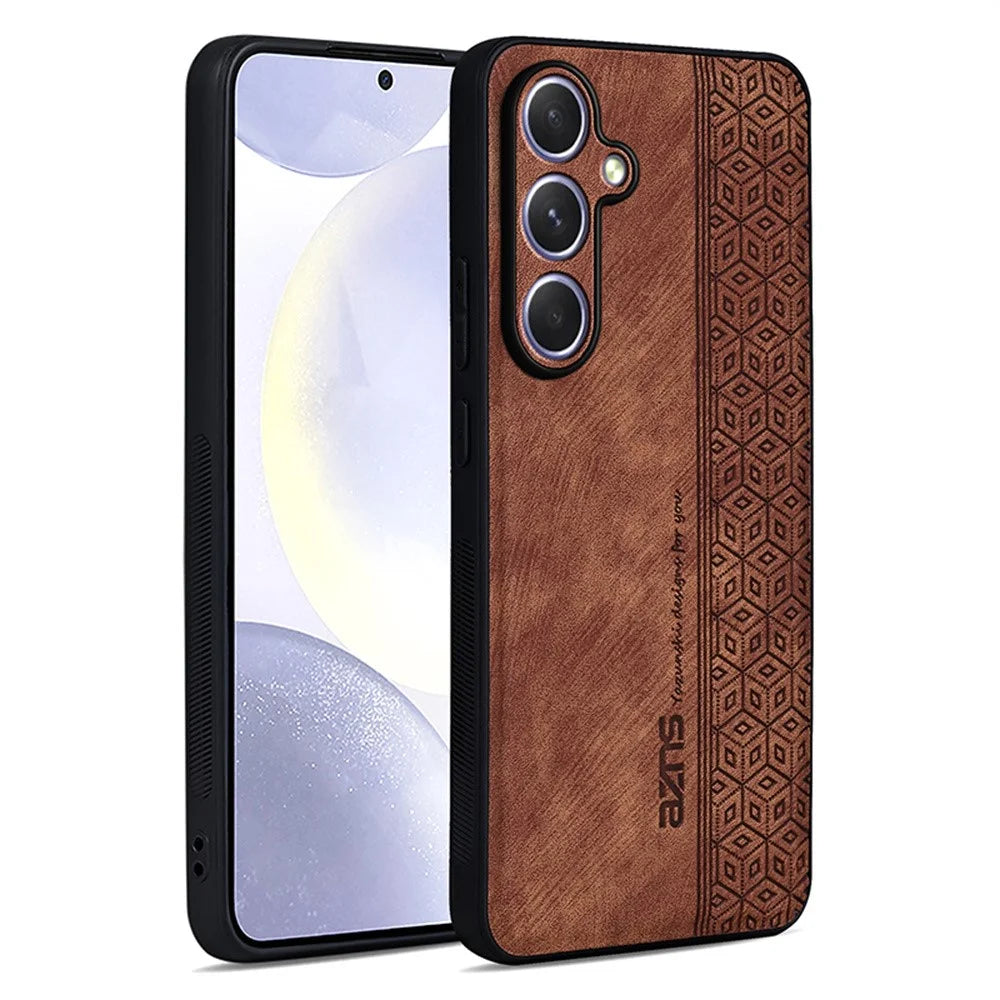 AZNS For Samsung Galaxy A18 5G / A18 4G / A17 5G / A17 4G / A26 5G Case Protective PU Leather Covered TPU Phone Shell - Brown - 4