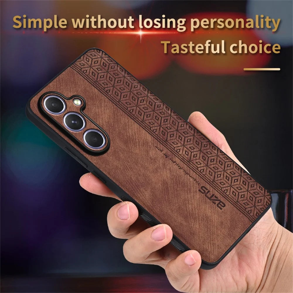 AZNS For Samsung Galaxy A18 5G / A18 4G / A17 5G / A17 4G / A26 5G Case Protective PU Leather Covered TPU Phone Shell - Brown - 5