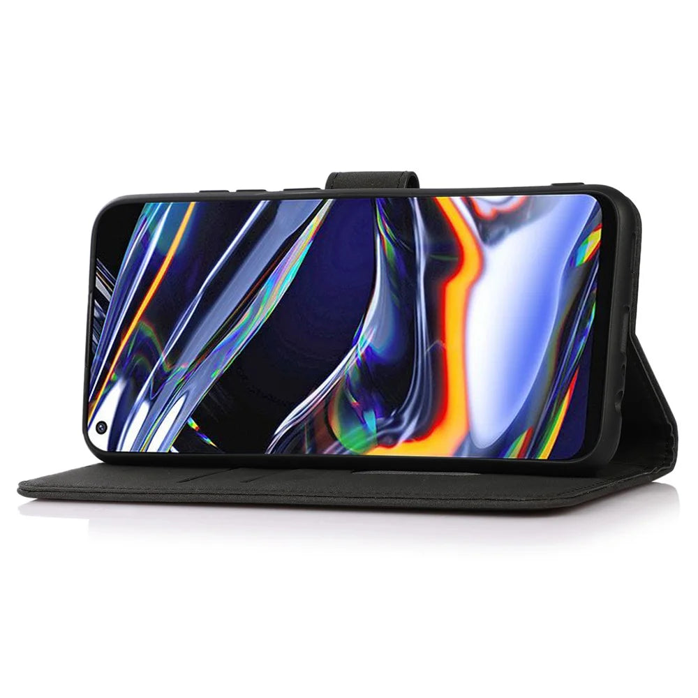 KHAZNEH For OnePlus Nord CE5 5G  /  Ace 5 Racing 5G Case PU Leather Wallet Stand Phone Cover - Black - 3