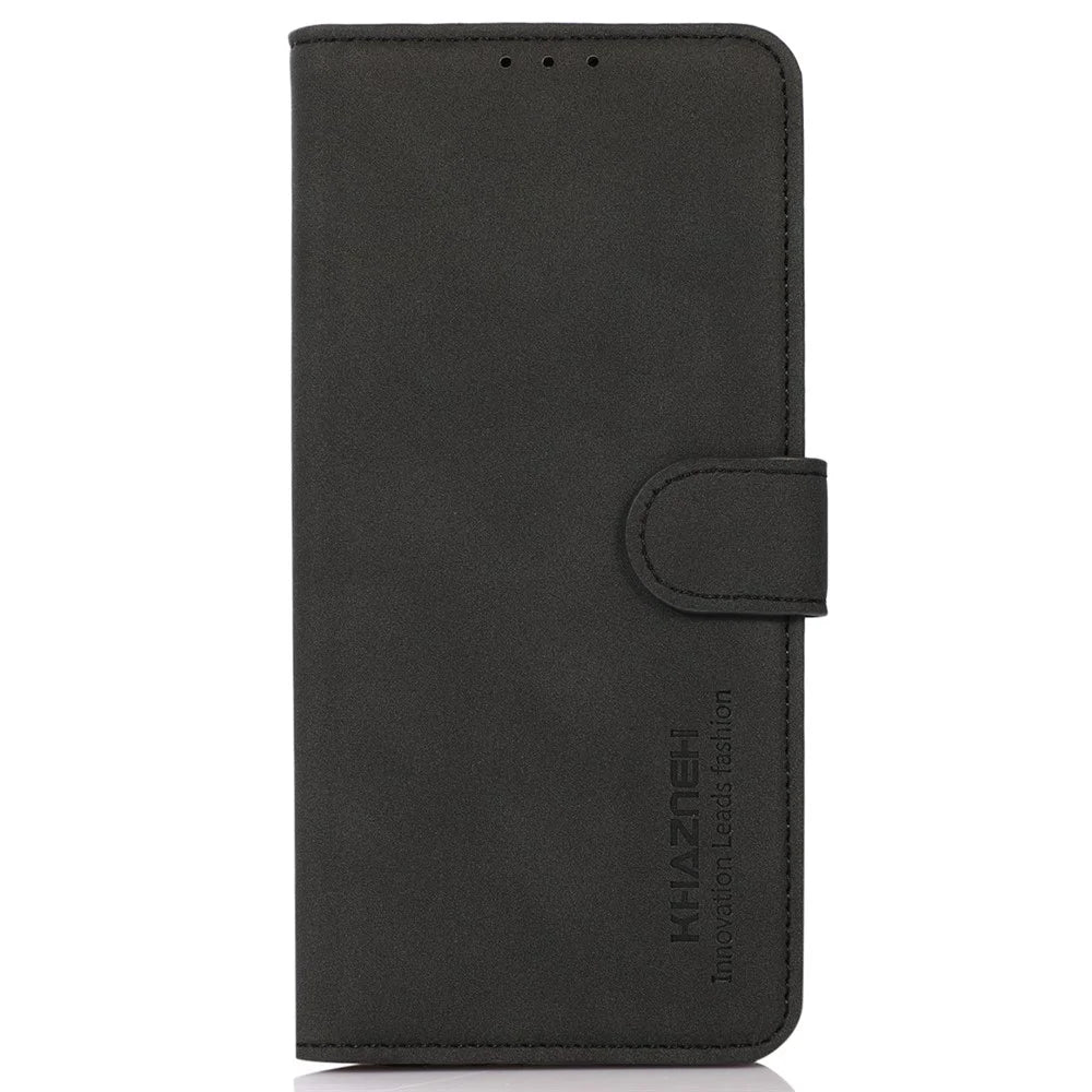 KHAZNEH For OnePlus Nord CE5 5G  /  Ace 5 Racing 5G Case PU Leather Wallet Stand Phone Cover - Black - 6