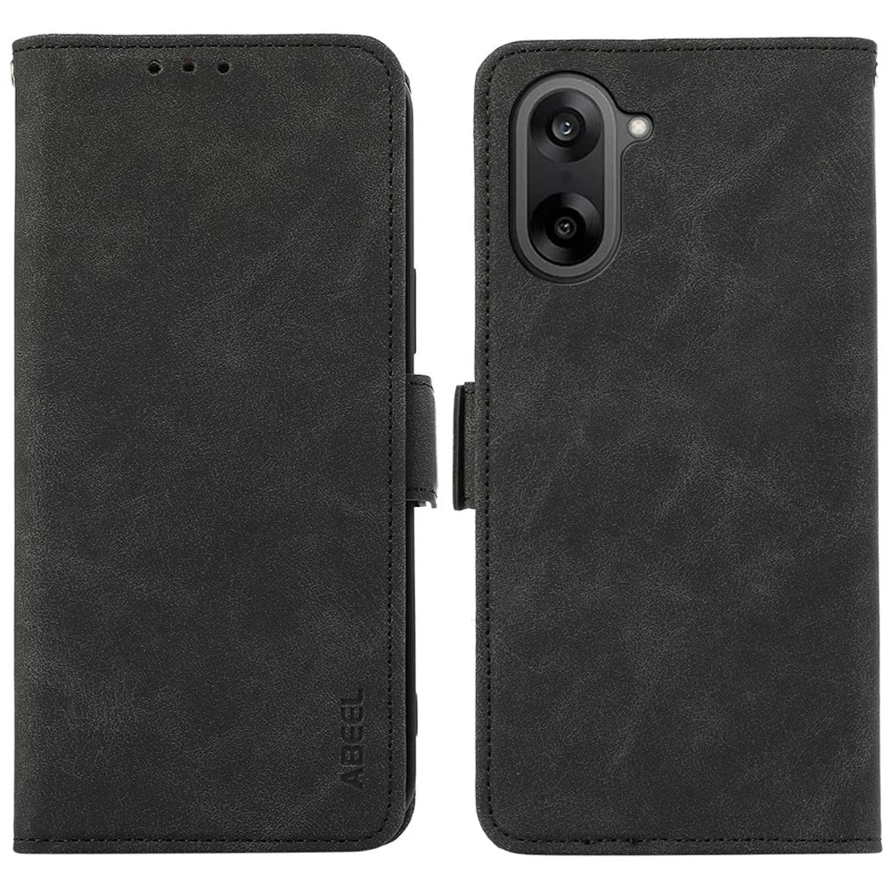 ABEEL For OnePlus Nord CE5 5G  /  Ace 5 Racing 5G Case PU Leather Folio Stand View RFID Blocking Phone Cover - Black - 1