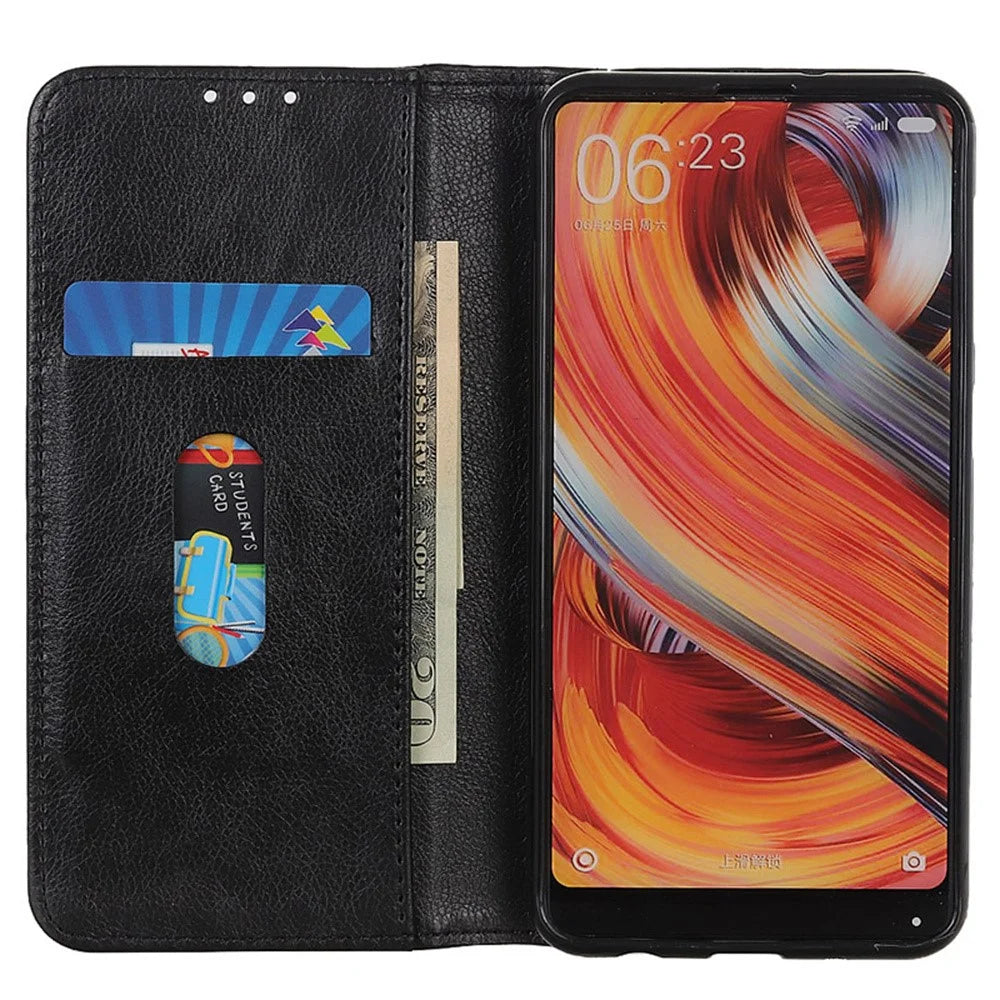 For OnePlus Nord 5 5G / Ace 5 Ultra 5G Stand Case Split Leather Litchi Texture Wallet Phone Cover - Black - 2
