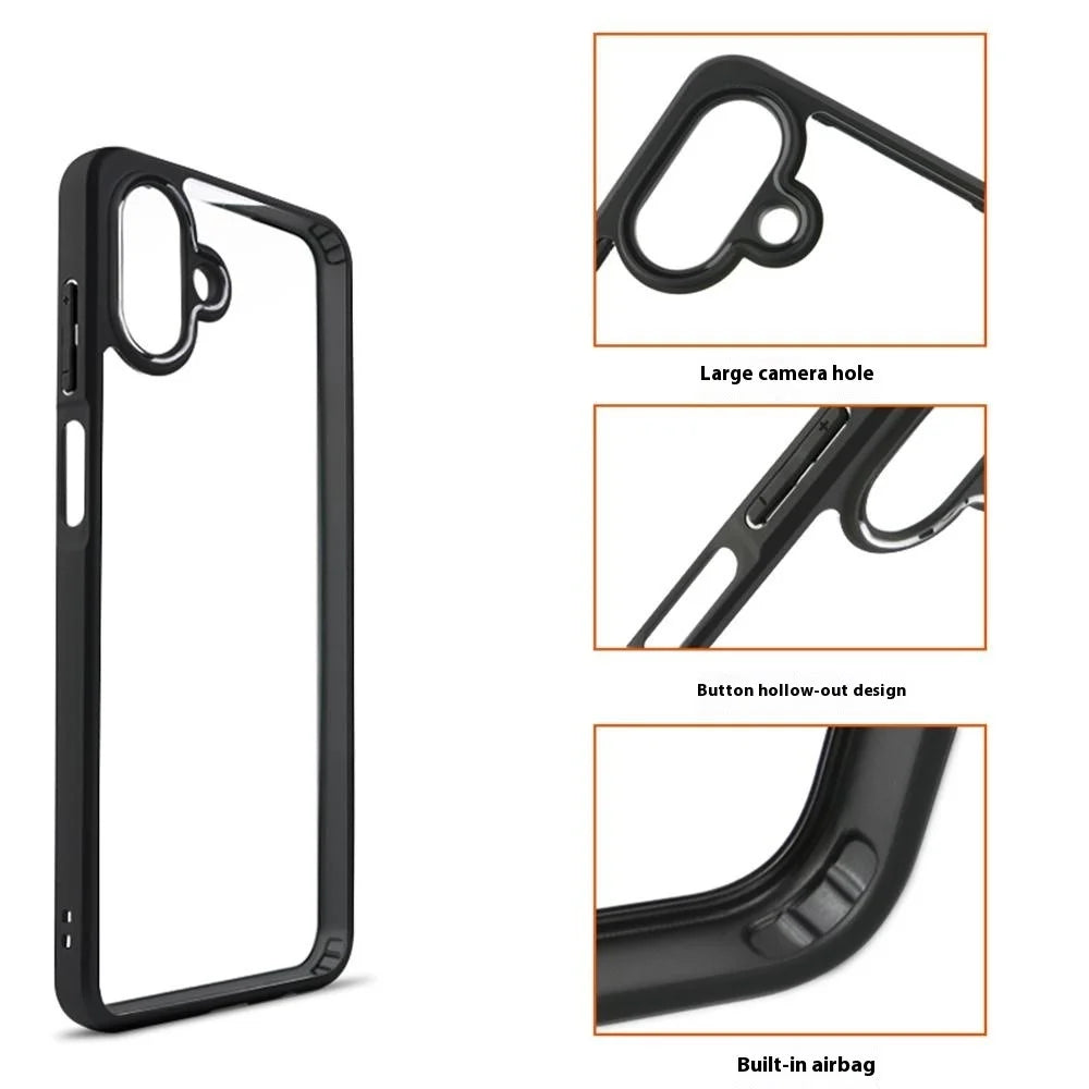 For Samsung Galaxy A08 5G / A08 4G / A07 5G / A07 4G Case Shockproof PC + TPU Clear Back Phone Cover - 5